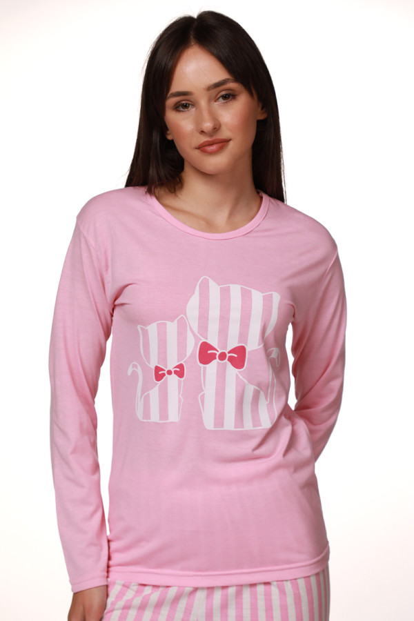 Rujam женски сет пижами 7123 PINK CAT 