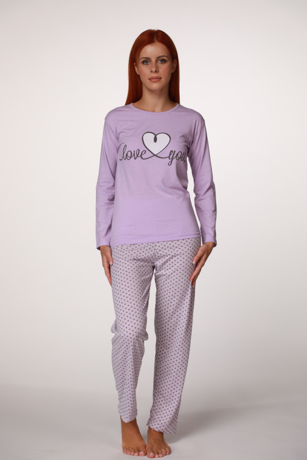Rujam женски сет пижами 7128 PURPLE LOVE 