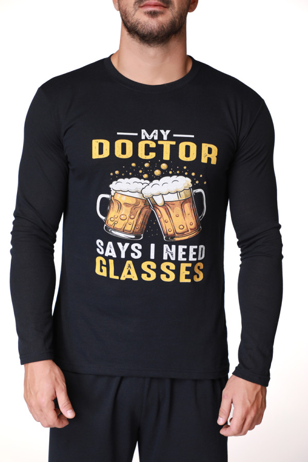 Aslaner машки сет пижами GLASSES DD FW25 