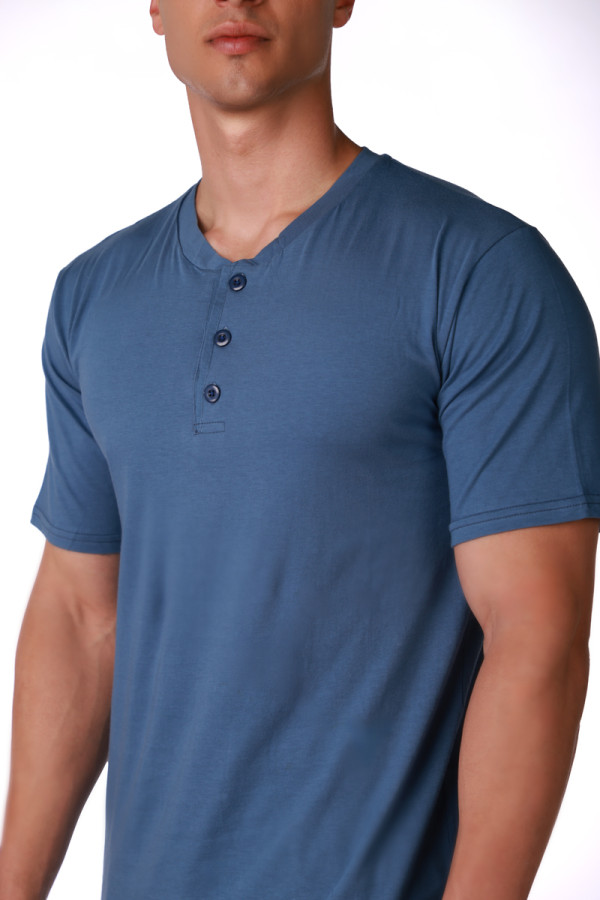 SF машки сет пижами BLUE GINGHAM KD SS26 