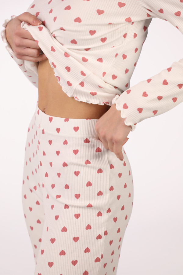 SF женски сет пижами 735186 RIB HEARTS DD SS26 