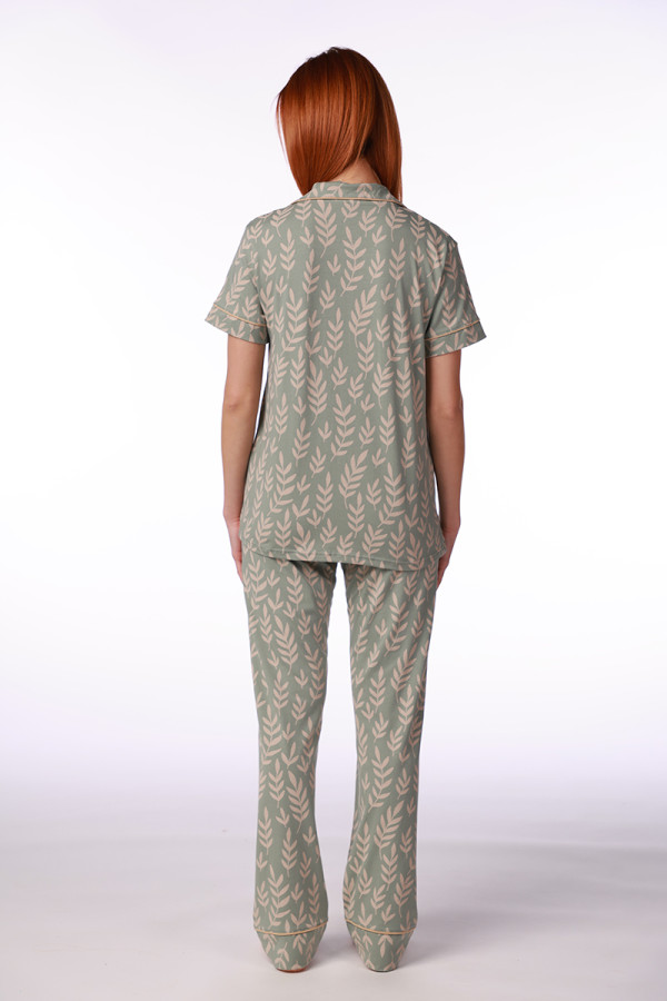 SF женски сет пижами 735191 GREEN FLOWERS KD SS26 