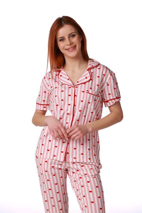 SF женски сет пижами PINK RED KD SS26 