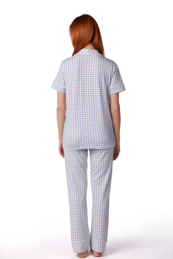 SF женски сет пижами 735194SP BLUE WAFLE KD SS26 