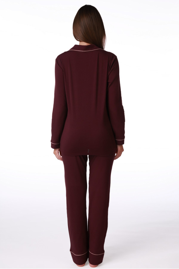 SF женски сет пижами 735230SP BURGUNDU DD FW26 