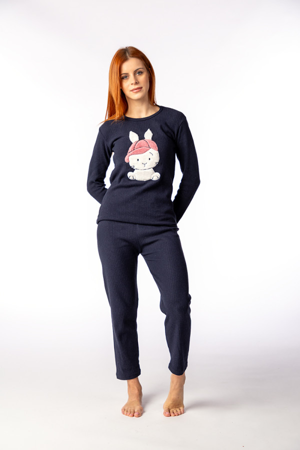 Lila женски сет пижами RAPORLU 15693 RABBIT DD FW25 