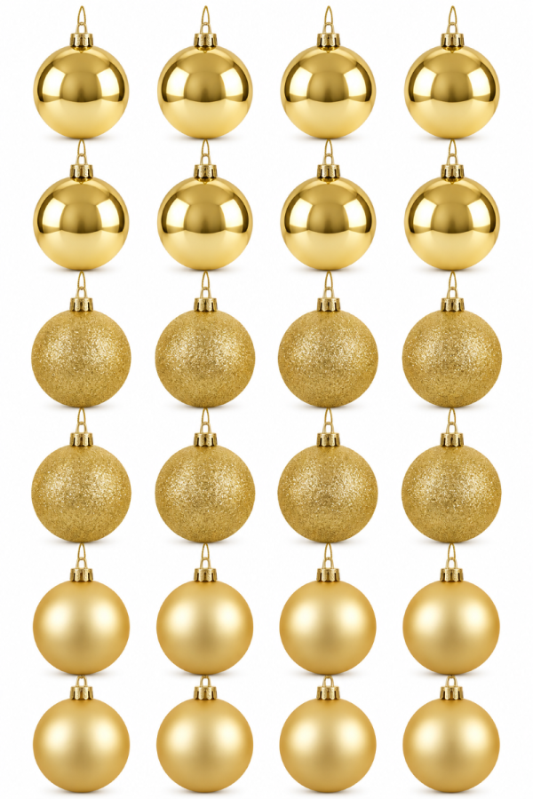 SF HOME  Новогодишни Лампиони сет 24/1 Golden Ball 