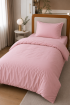 SF HOME  единечна постелнина Simple Pink Velvet со чаршав со ластик 160x210 