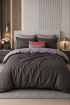 SF HOME  единечна постелнина Simple Misty Gray со чаршав со ластик 160x210 