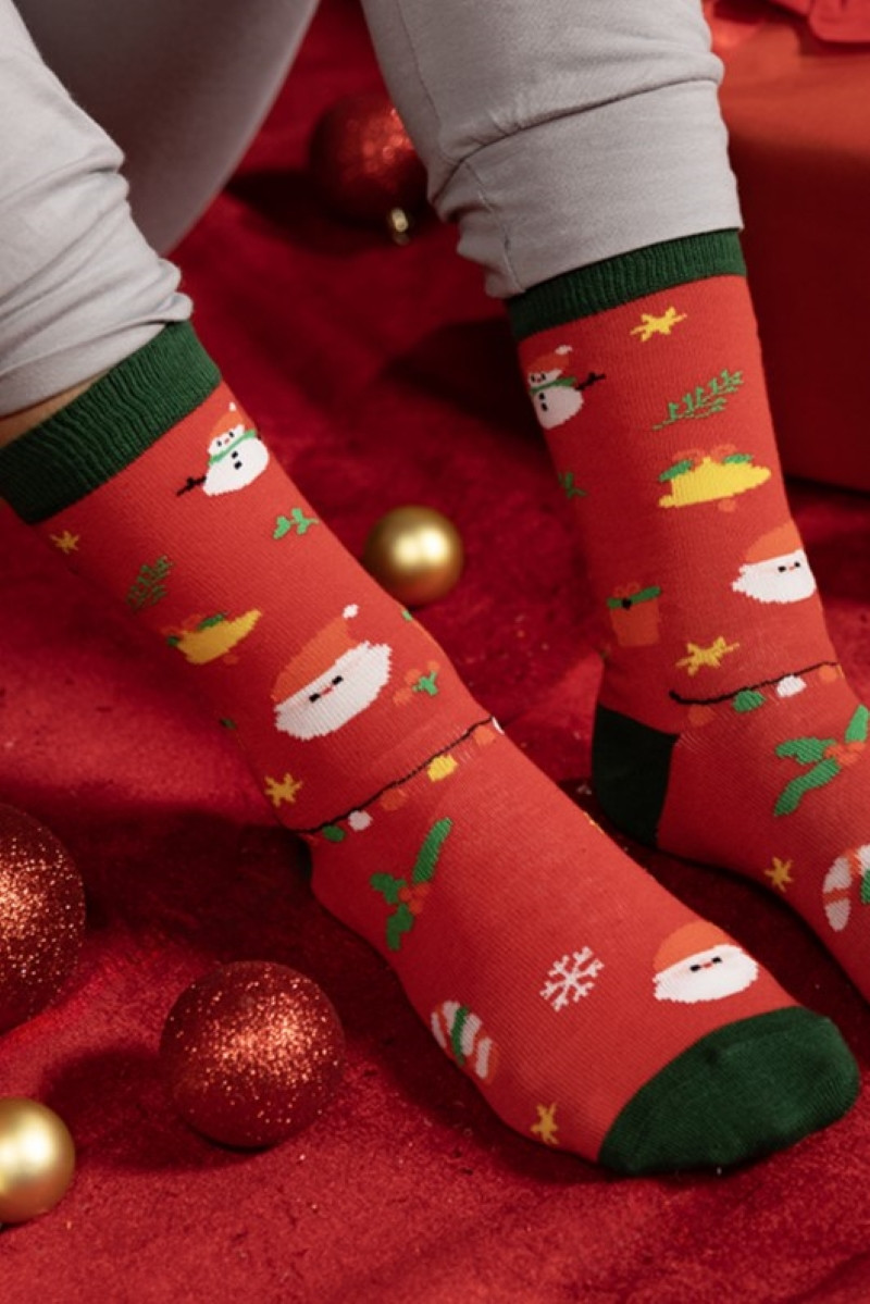 SF женски класични чорапи Christmas 