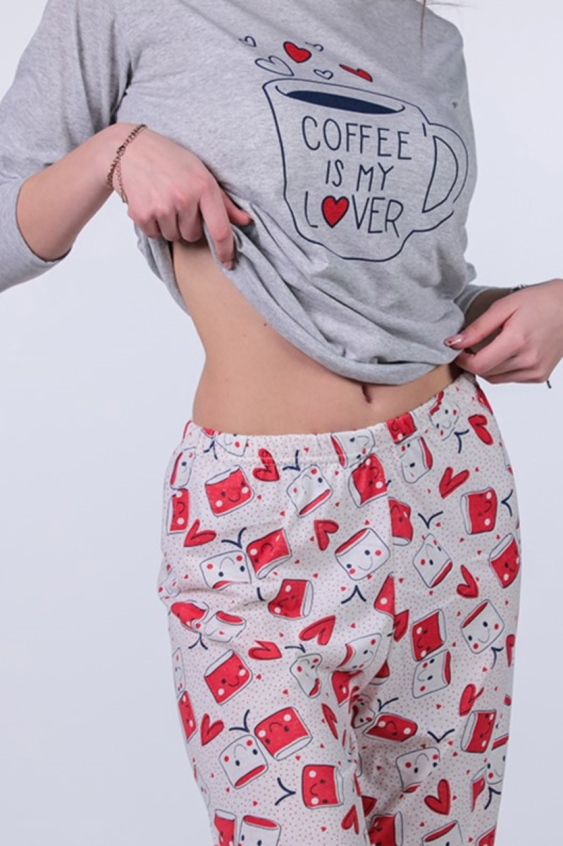 Rujam женски сет пижами 1025 COFFE 