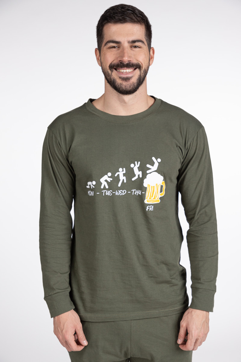 SF машки сет пижами M.PIZAMI SF BEER DD FW24 