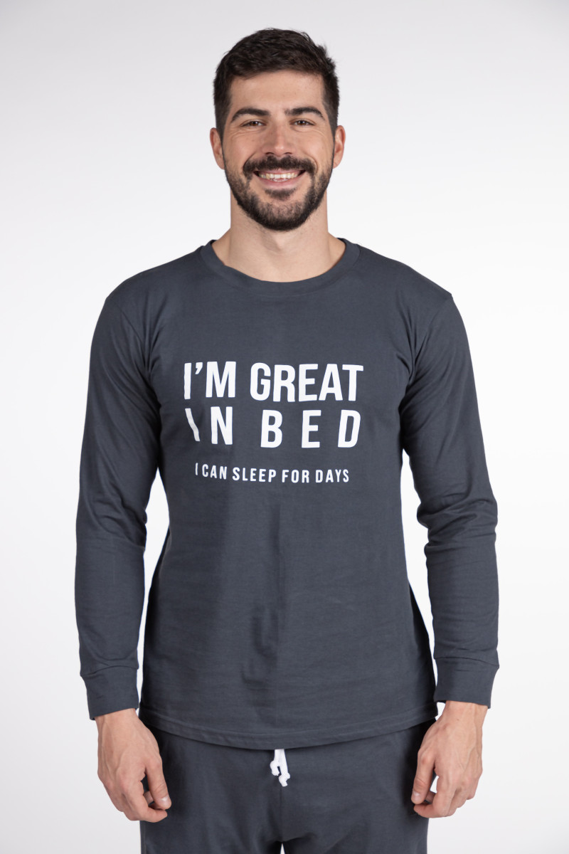 SF машки сет пижами M. PIZAMI SF GREAT IN BED DD FW24 