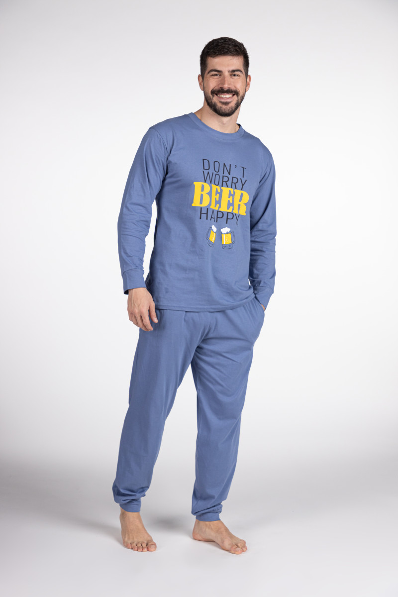 SF машки сет пижами M. PIZAMI SF BEER HAPPY DD FW24 