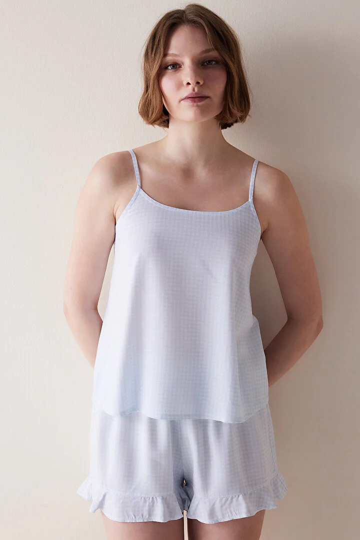 Penti женски сет пижами CHLOE BLUE GINGHAM NS SET 