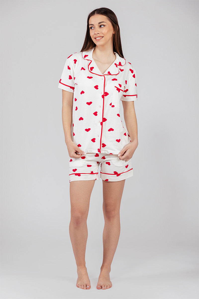 SF женски сет пижами RED HARTS KK SS25 