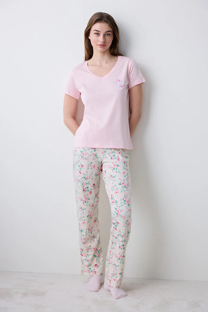 Penti женски сет пижами PINK ROSES SS PANTOLON SET 