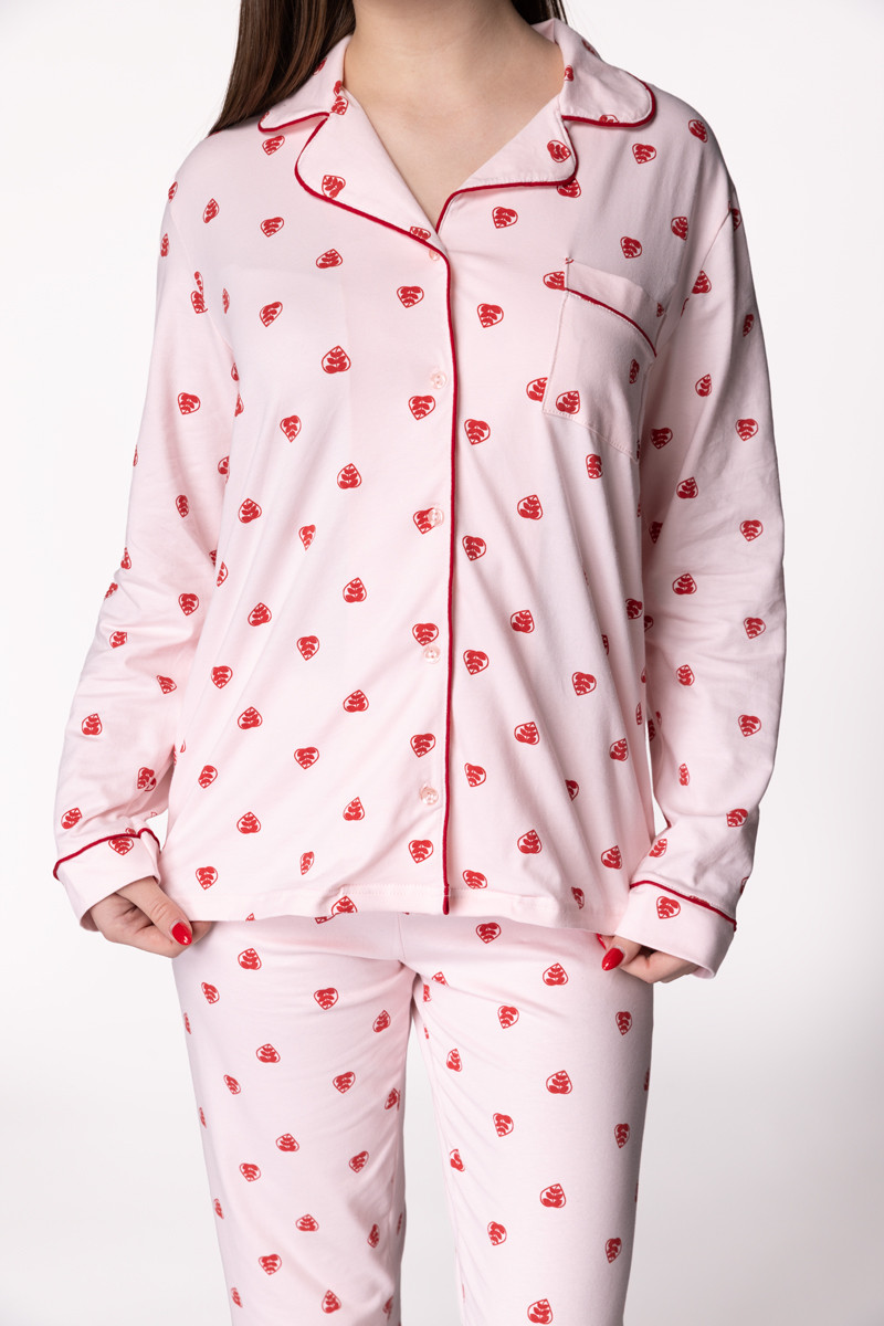 SF женски сет пижами 735177 RED LEAF DD FW25 