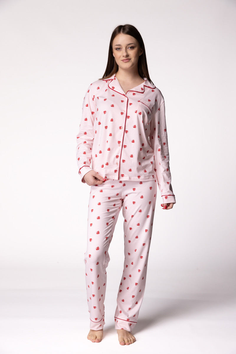 SF женски сет пижами 735177 RED LEAF DD FW25 