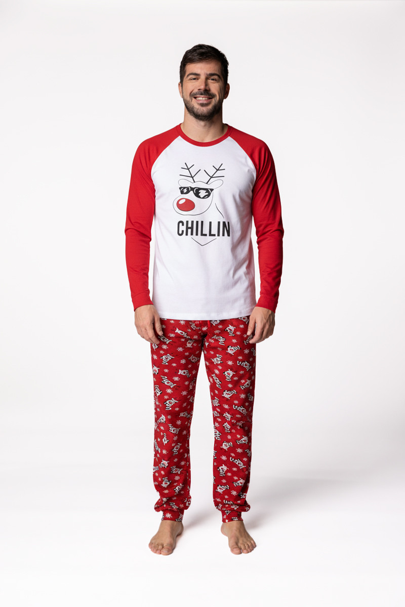 SF машки сет пижами NY CHILLIN DD FW25 