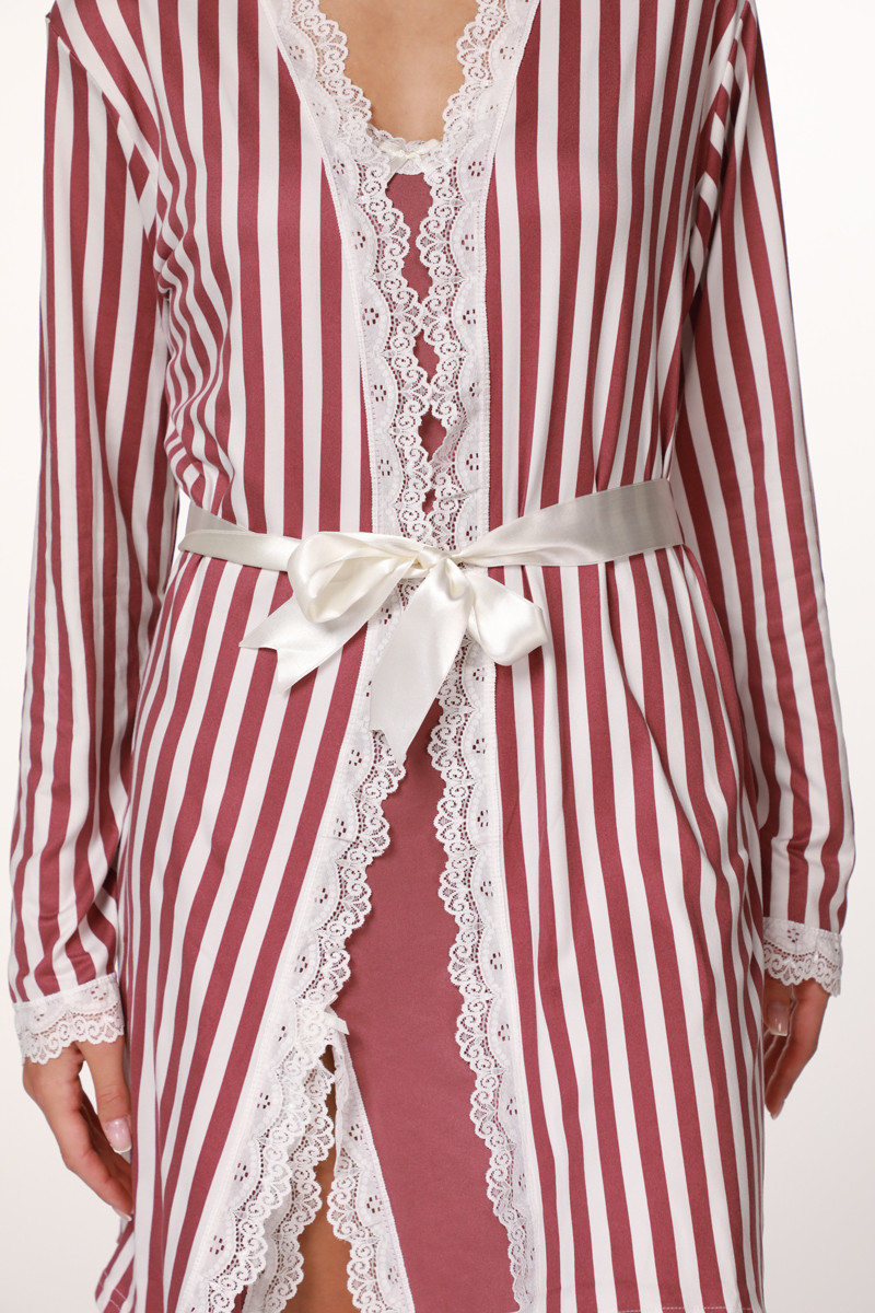 SF женски сет ноќница PUDRA STRIPE FW25 