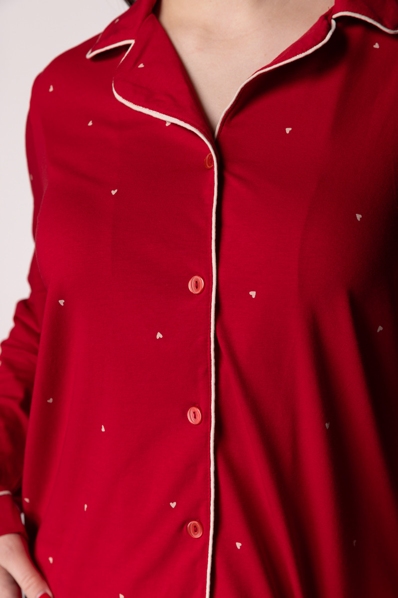 SF женски сет пижами 735176 BORDO HEART DD FW25 