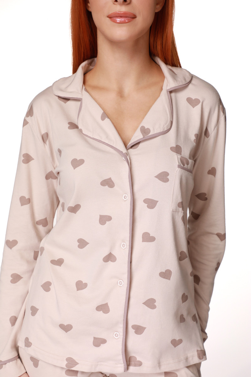 SF женски сет пижами COFFEE HEART DD FW25 
