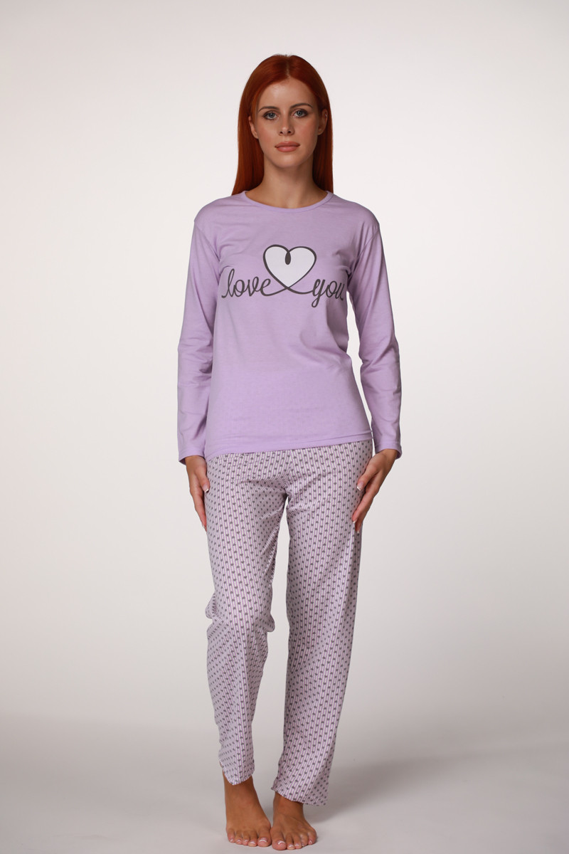 Rujam женски сет пижами 7128 PURPLE LOVE 