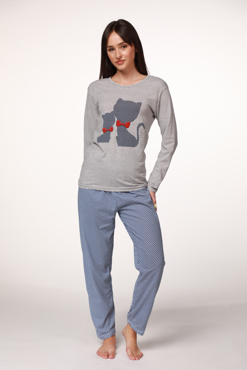 Rujam женски сет пижами 7831 GREY CAT 
