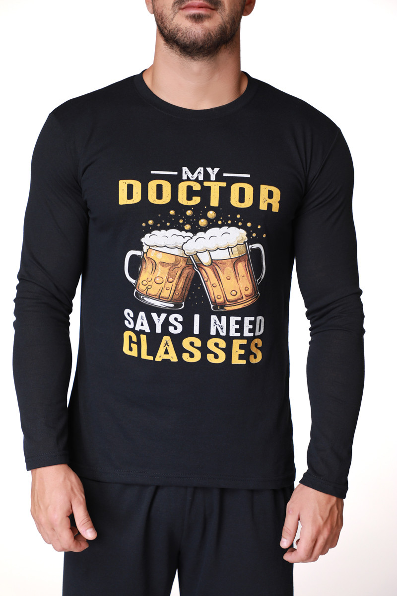 Aslaner машки сет пижами GLASSES DD FW25 