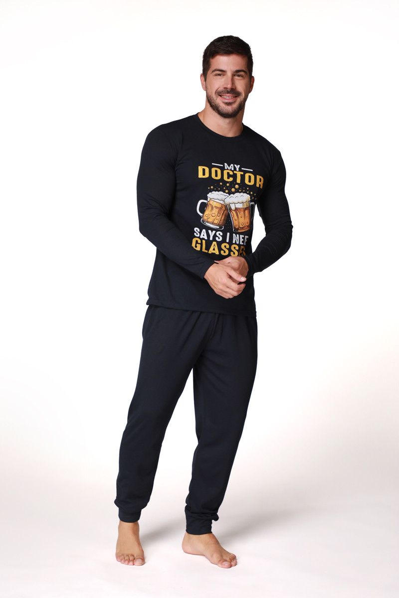 Aslaner машки сет пижами GLASSES DD FW25 