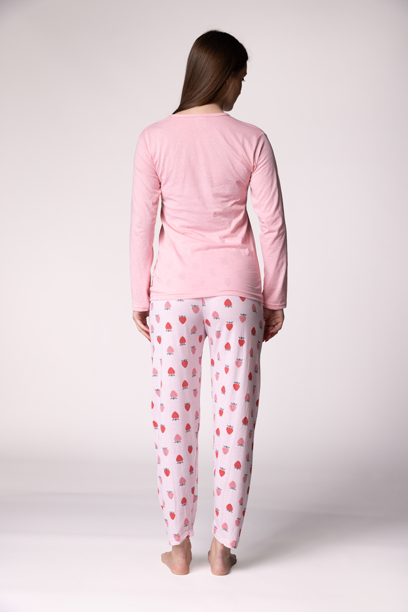 Rujam женски сет пижами 7545 STRAWBERRY DD 
