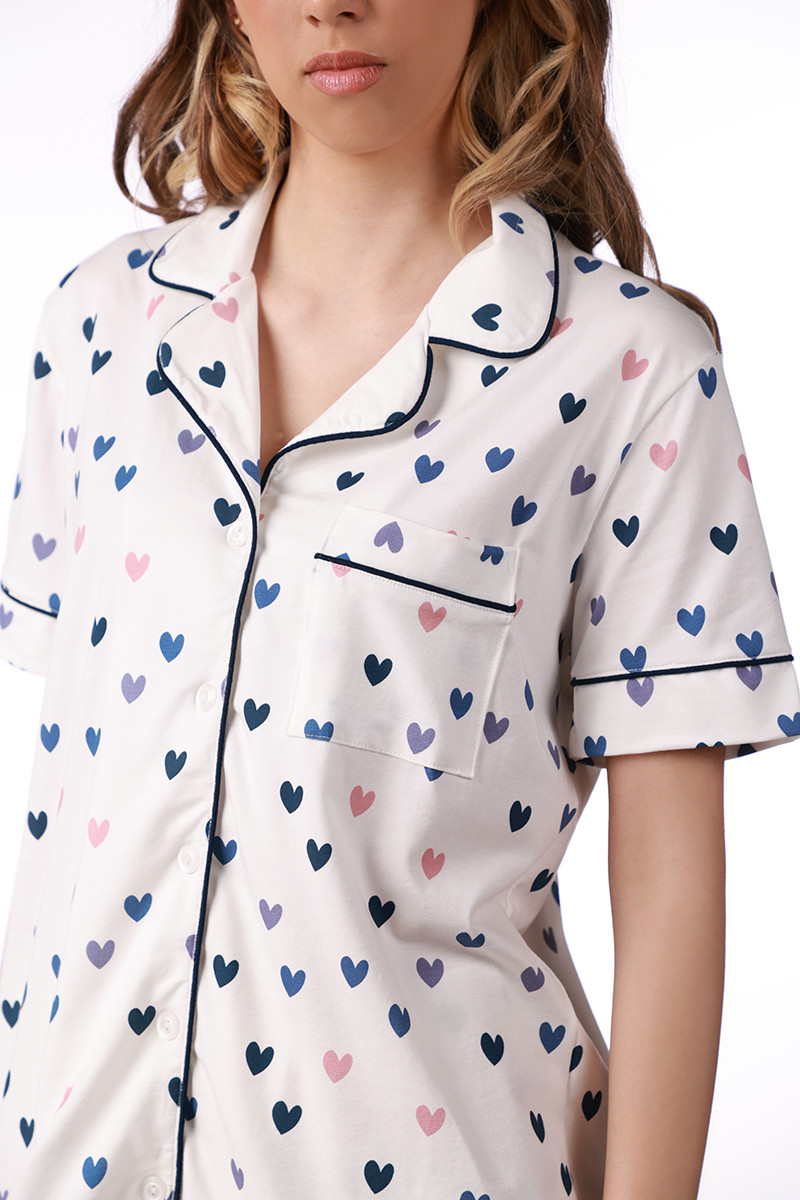 SF женски сет пижами 735212SP MINI BLUE HEARTS KK SS26 