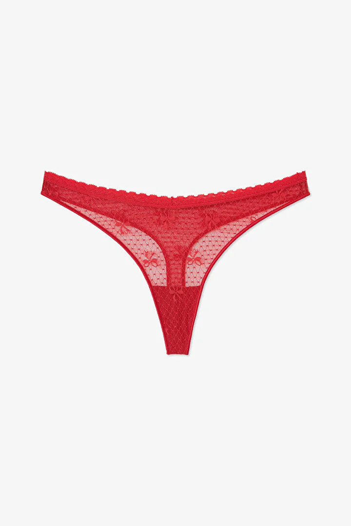 Penti - килоти EASY LACE V SHAPE THONG RED BOW 