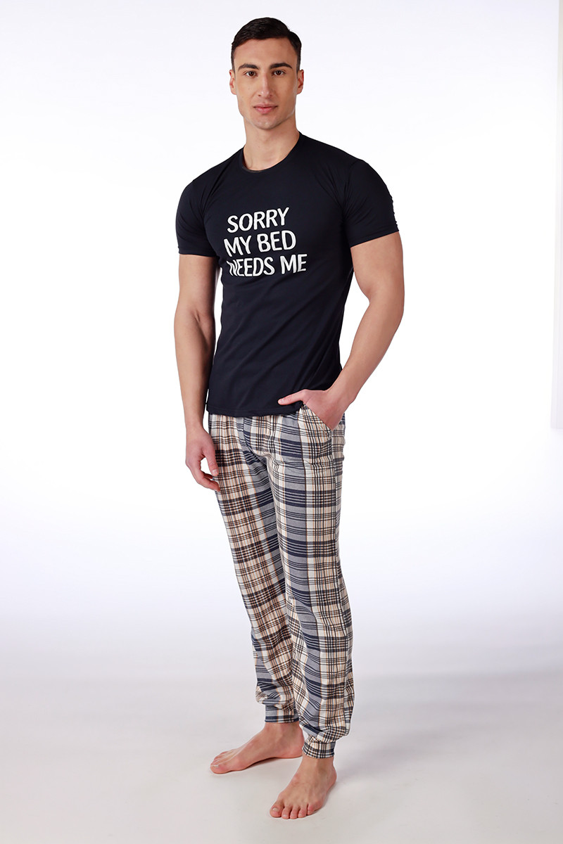 SF машки сет пижами M.PIZAMI SP.OFFER SORRY KD SS26 