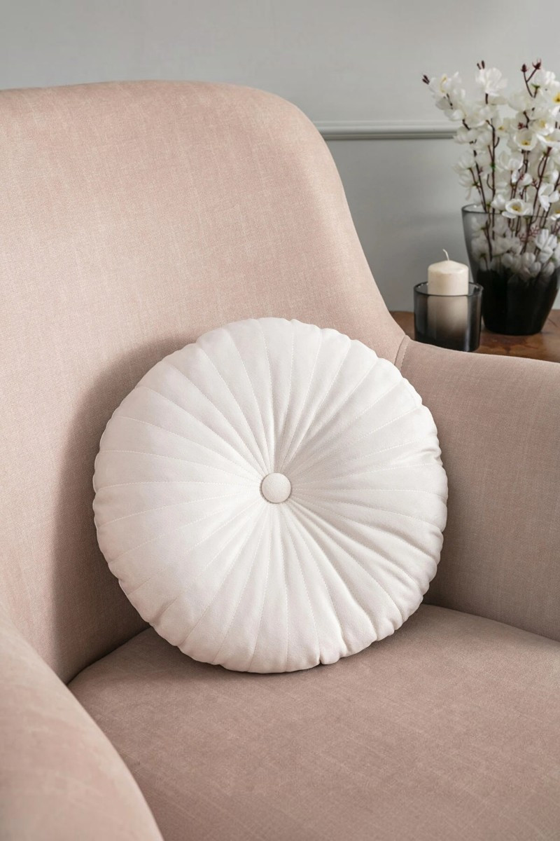 SF HOME  Декоративна перница EK557-195 PL15-03 PERNICA R40CM BELO 