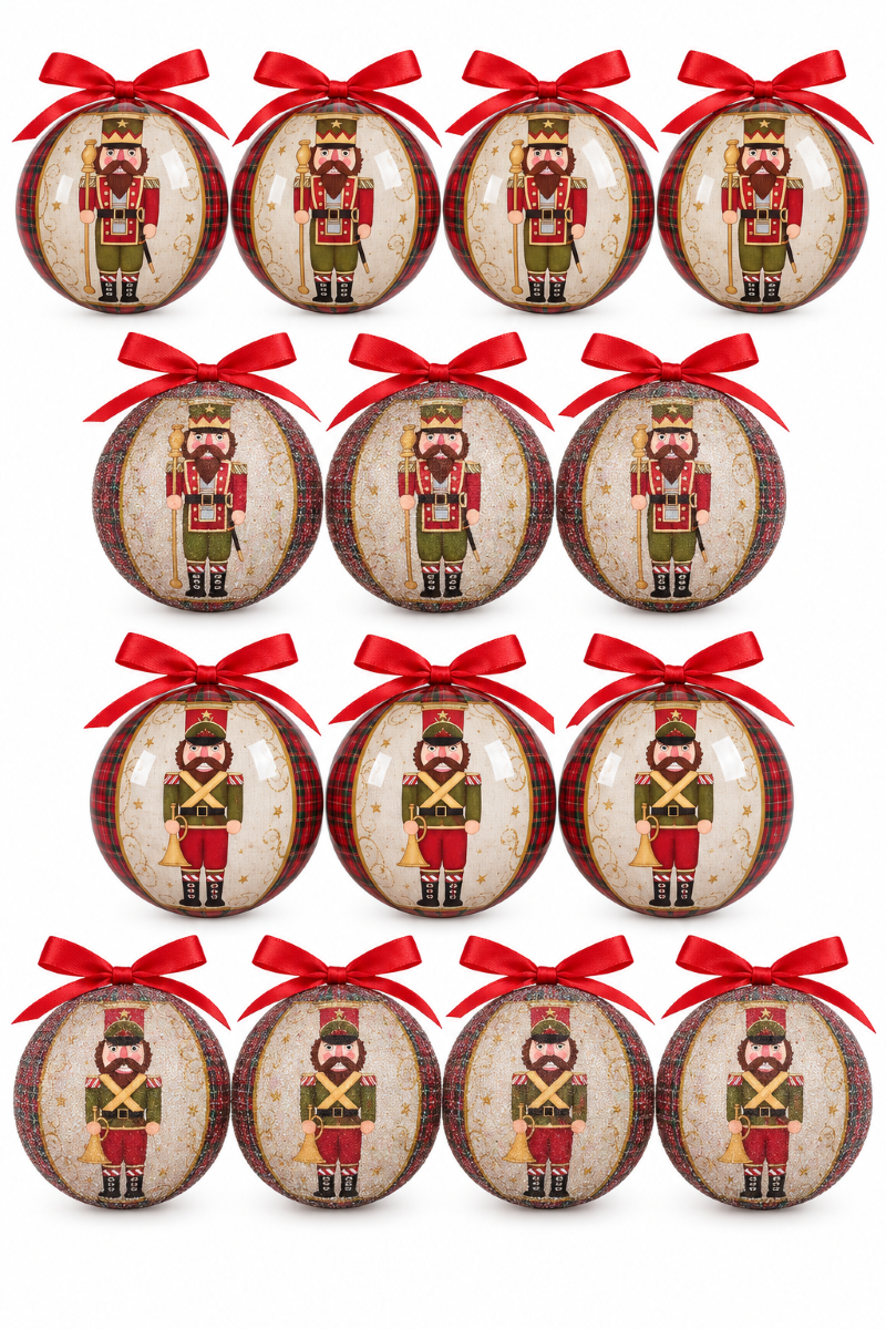 SF HOME  Новогодишни лампиони сет Nutcracker 14/1 