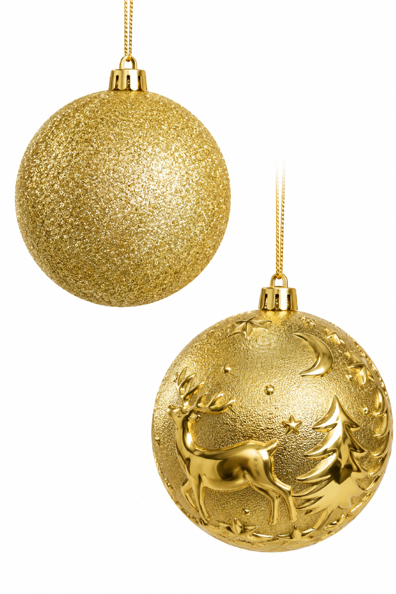SF HOME  Новогодишни Лампиони сет 1/2 Gold 